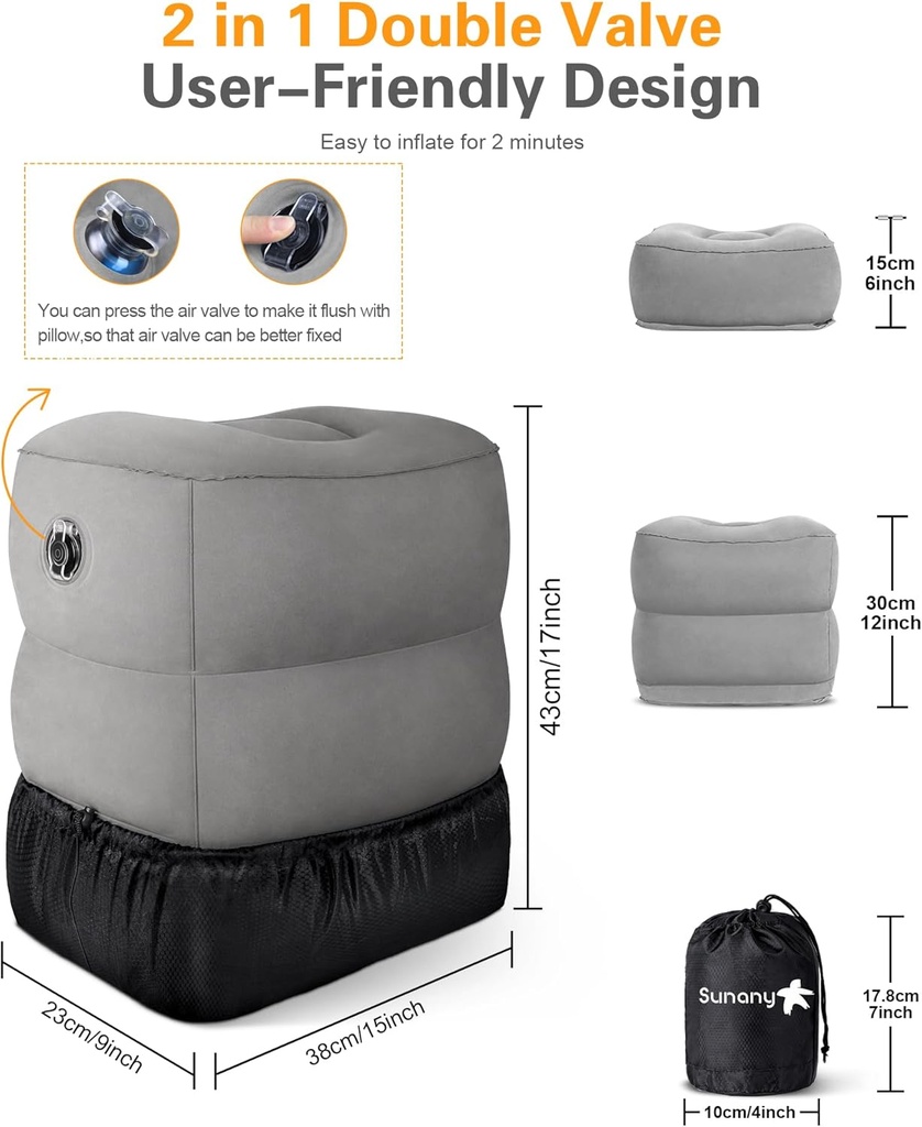 Almohada inflable para viaje