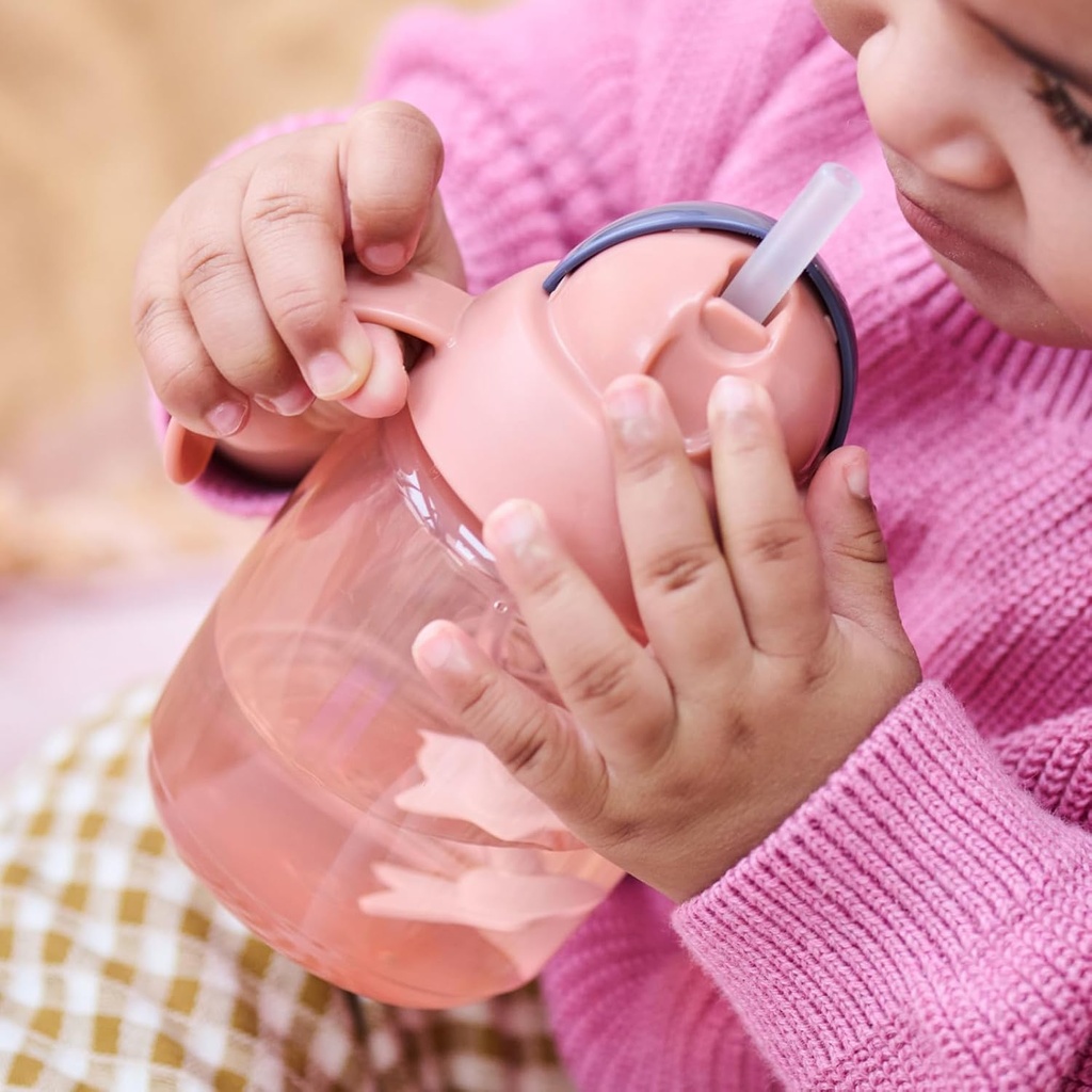 Tommee Tippee Superstar, vasos con pajilla (rosa)