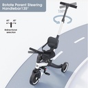 Bicicleta de equilibrio con cuatro ruedas convertible