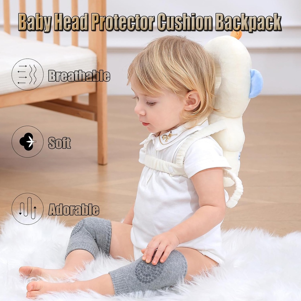 Mochila protectora de cabeza con rodilleras