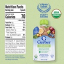 Comida orgánica 3 pack 6 meses sabor banano y baya de frutas