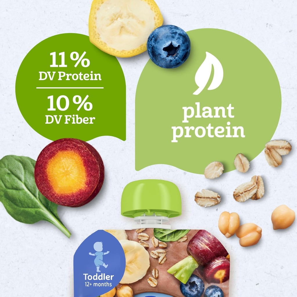 Comida orgánica 3 pack 6 meses sabor banano y baya de frutas