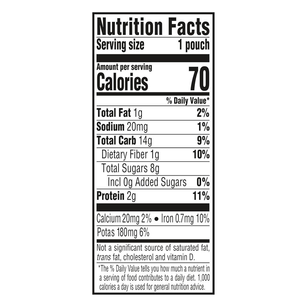 Comida orgánica 3 pack 6 meses sabor banano y baya de frutas