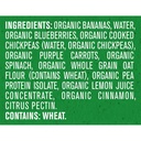 Comida orgánica 3 pack 6 meses sabor banano y baya de frutas