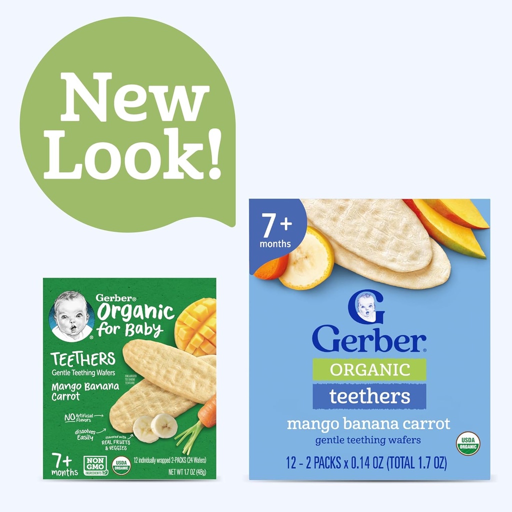 Snacks orgánicos Teethers Gerber