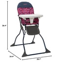 Silla alta plegable con bandeja ajustable - Cosco negro 
