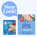 Snacks para encillas 7 meses 12 unidades gerber sabor manzana y fresa