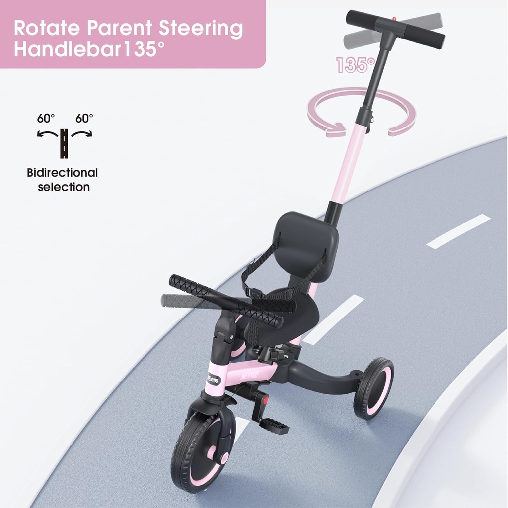 Bicicleta de equilibrio con cuatro ruedas convertible