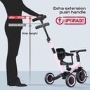Bicicleta de equilibrio con cuatro ruedas convertible