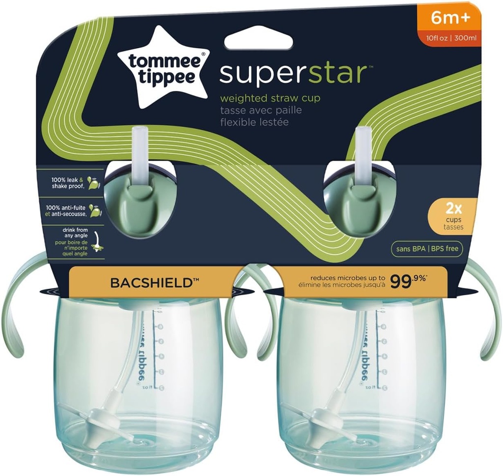 Vasos con pajilla Tommee Tippee Superstar