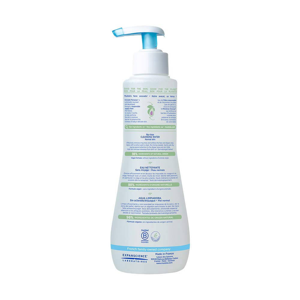Agua limpiadora para bebés Mustela