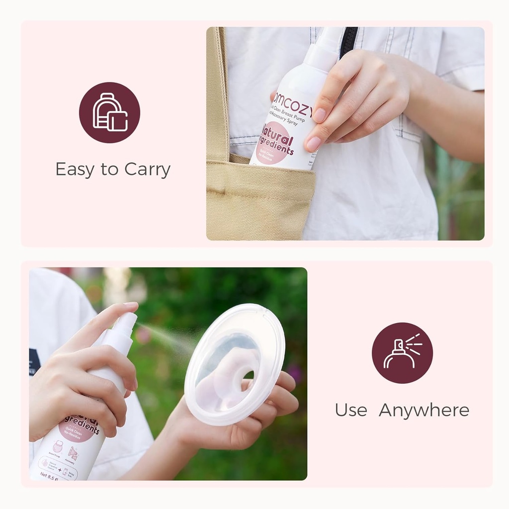 Spray de limpieza portátil para extractor Momcozy