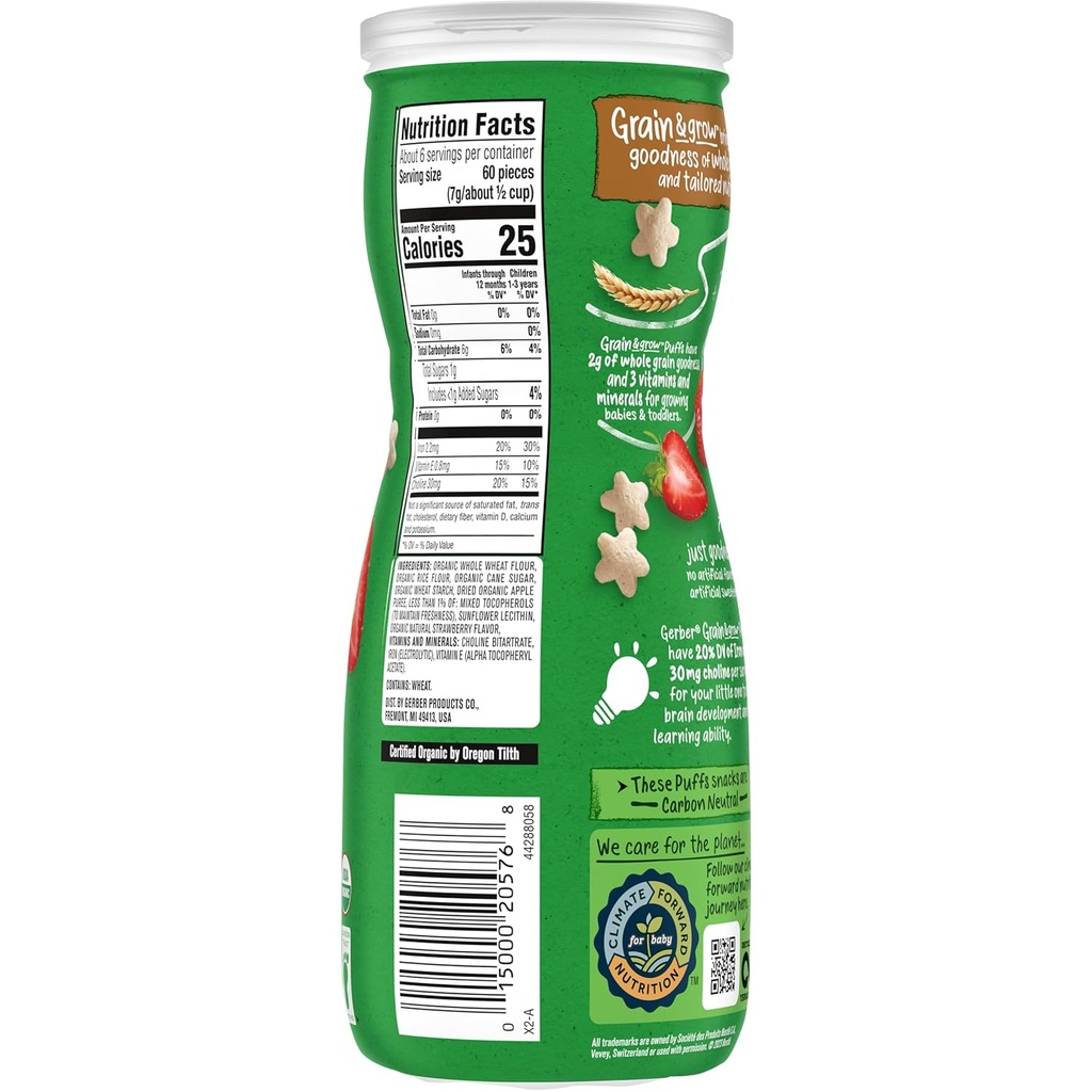 Puffs 8 meses + 1 unidad sabor fresa