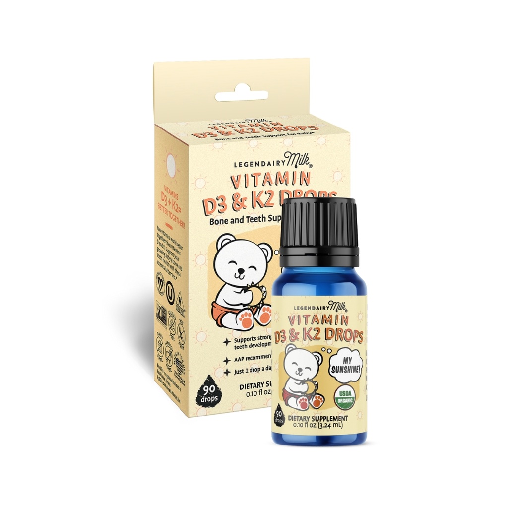 Gotas Orgánicas D3&K2 para Bebés y Niños