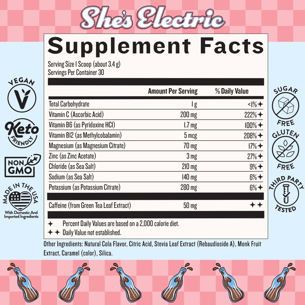 Polvo Energético Sabor Cola She’s Electric - Legendairy Milk