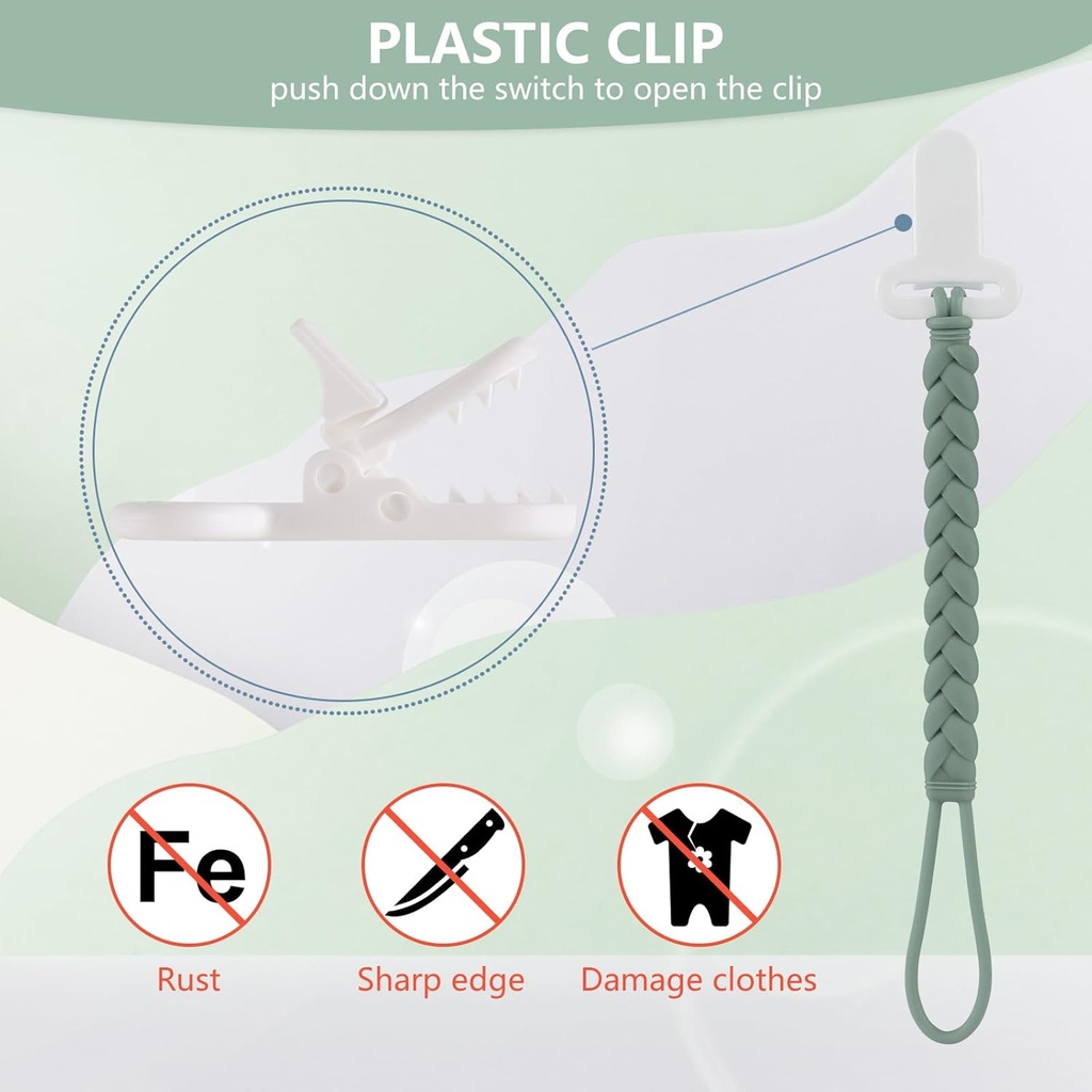 Clips de silicona para pepe, 4 unisex