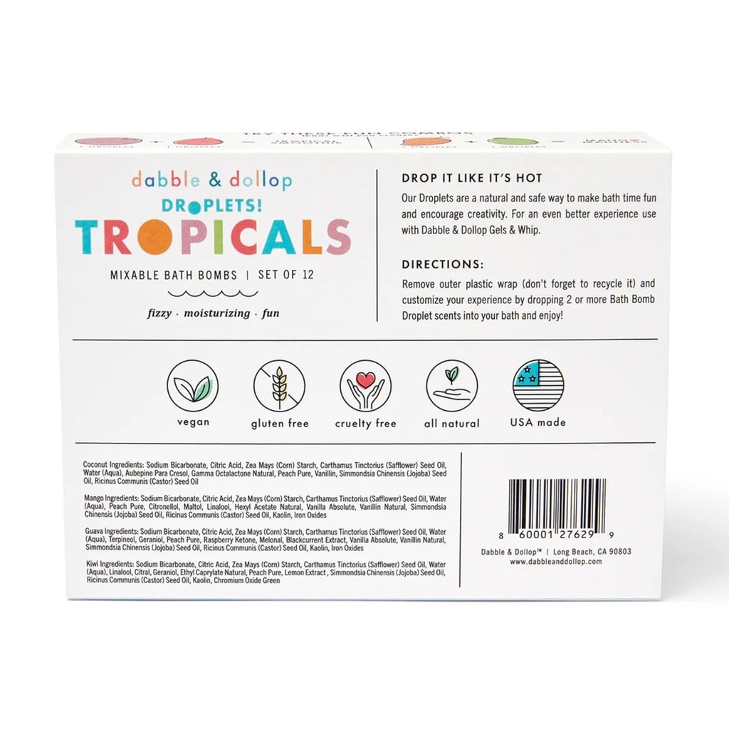 Bombas de baño tropicales para niños – Dabble & Dollop