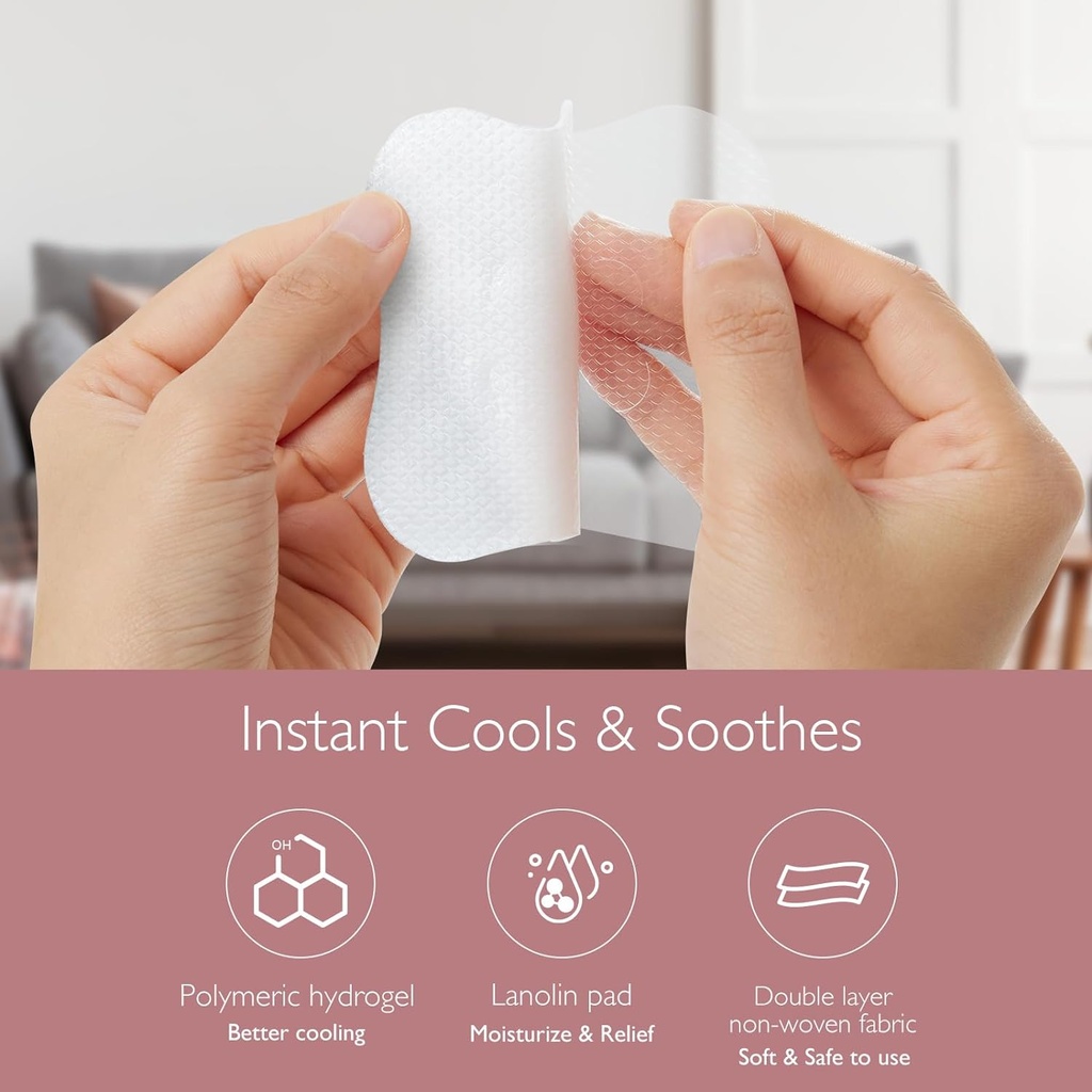 Almohadillas calmantes de hidrogel para pezones - Momcozy