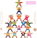 Juego apilables de madera - circus hercules acrobatic