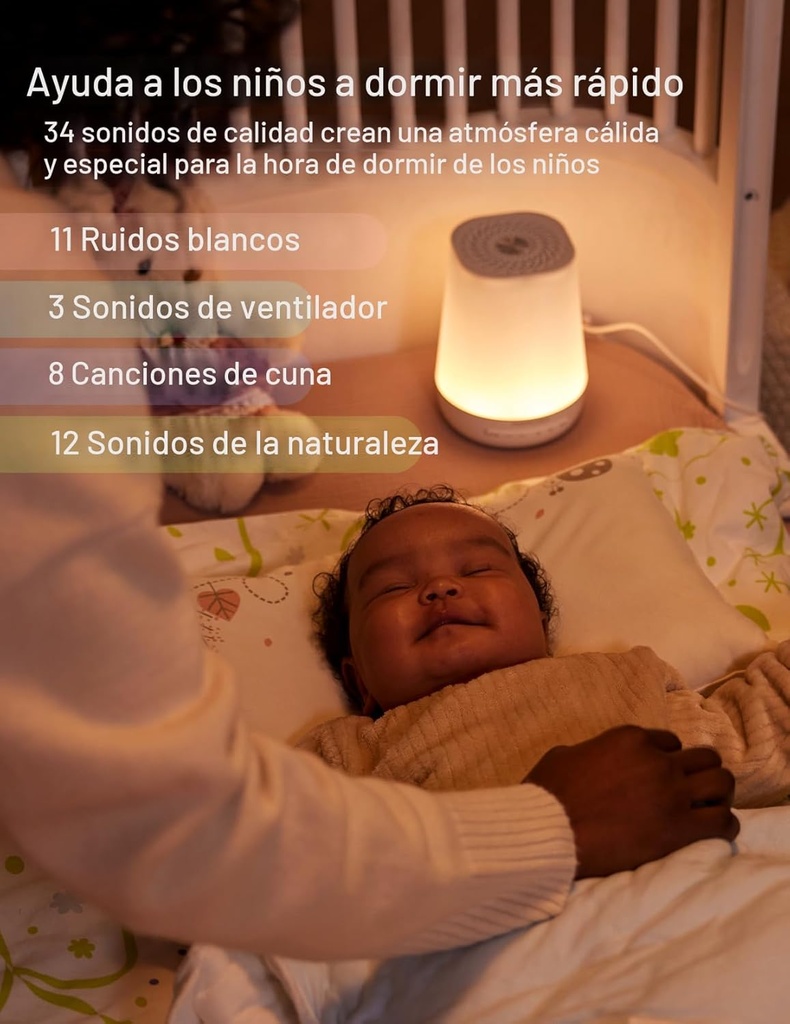 Máquina de Sonidos y Luz Nocturna para Bebés