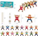 Juego apilables de madera - circus hercules acrobatic