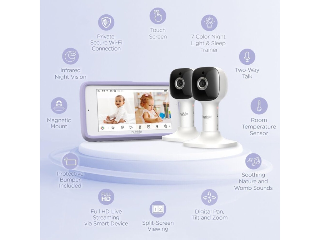 Monitor Nursery Pal Cloud Touch Twin - Hubble Connected