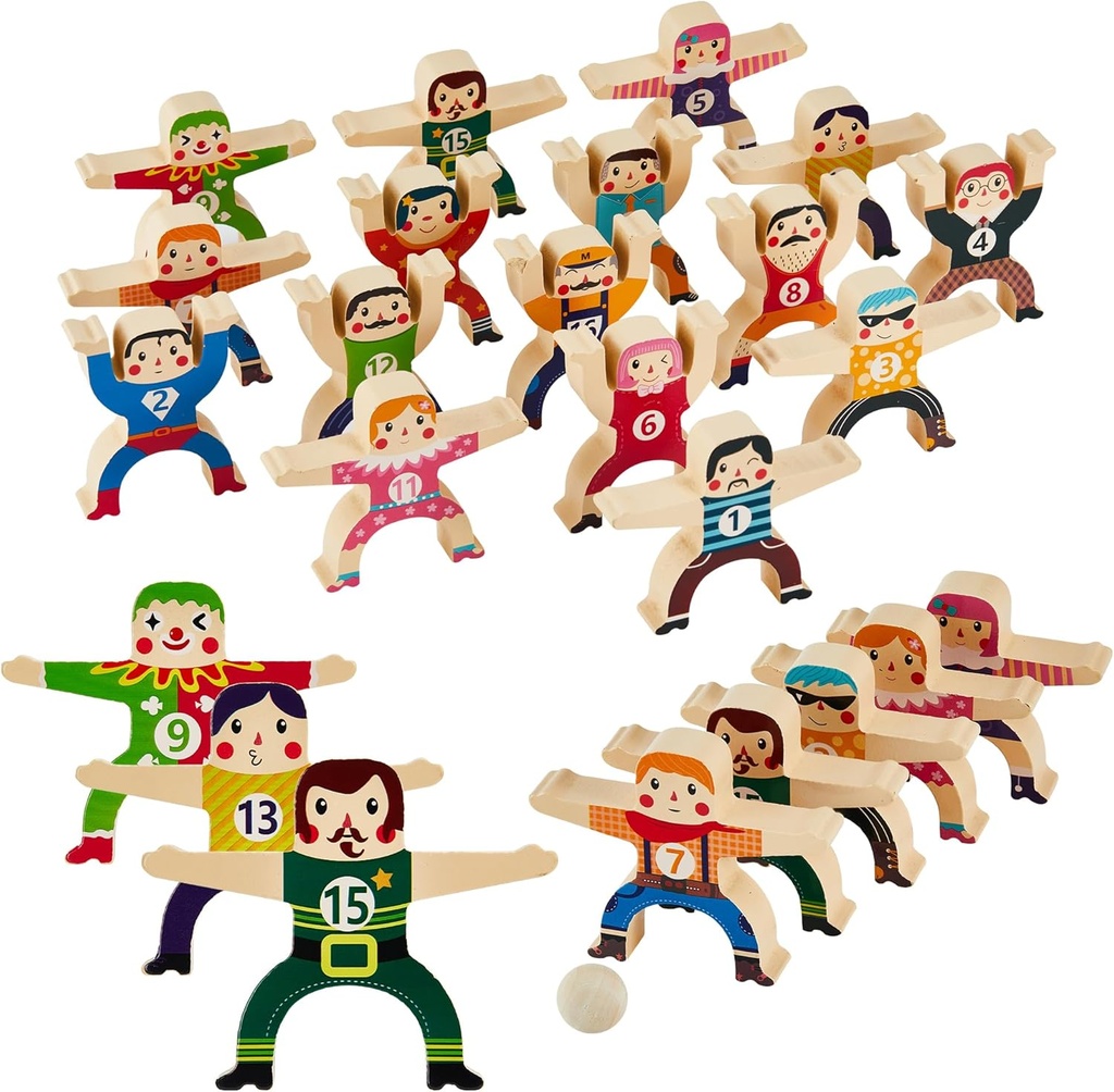 Juego apilables de madera - circus hercules acrobatic