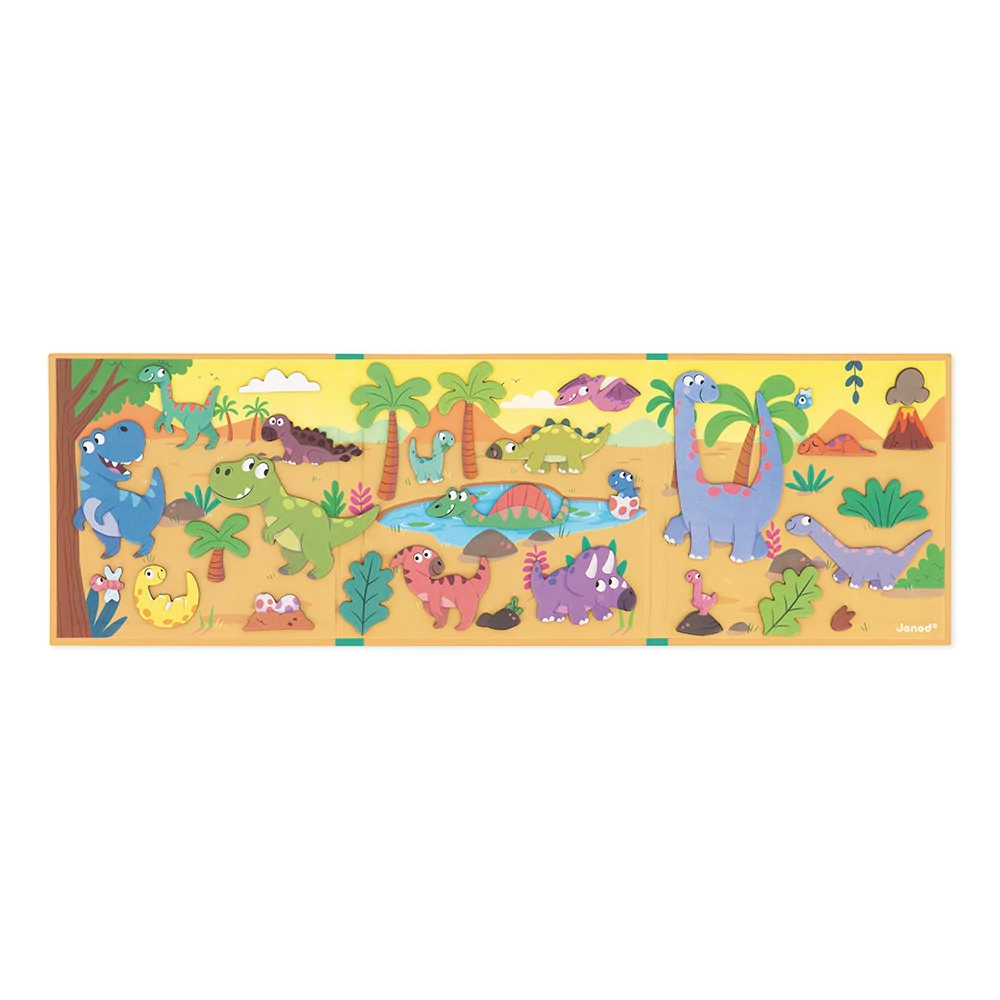 Libro Magnético de Dinosaurios - Janod