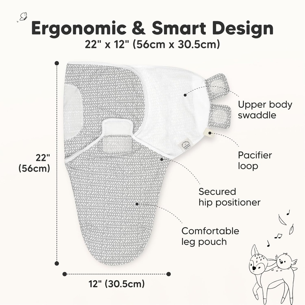 Paquete de 3 Sacos de Dormir Orgánicos para Recién Nacido - KeaBabies