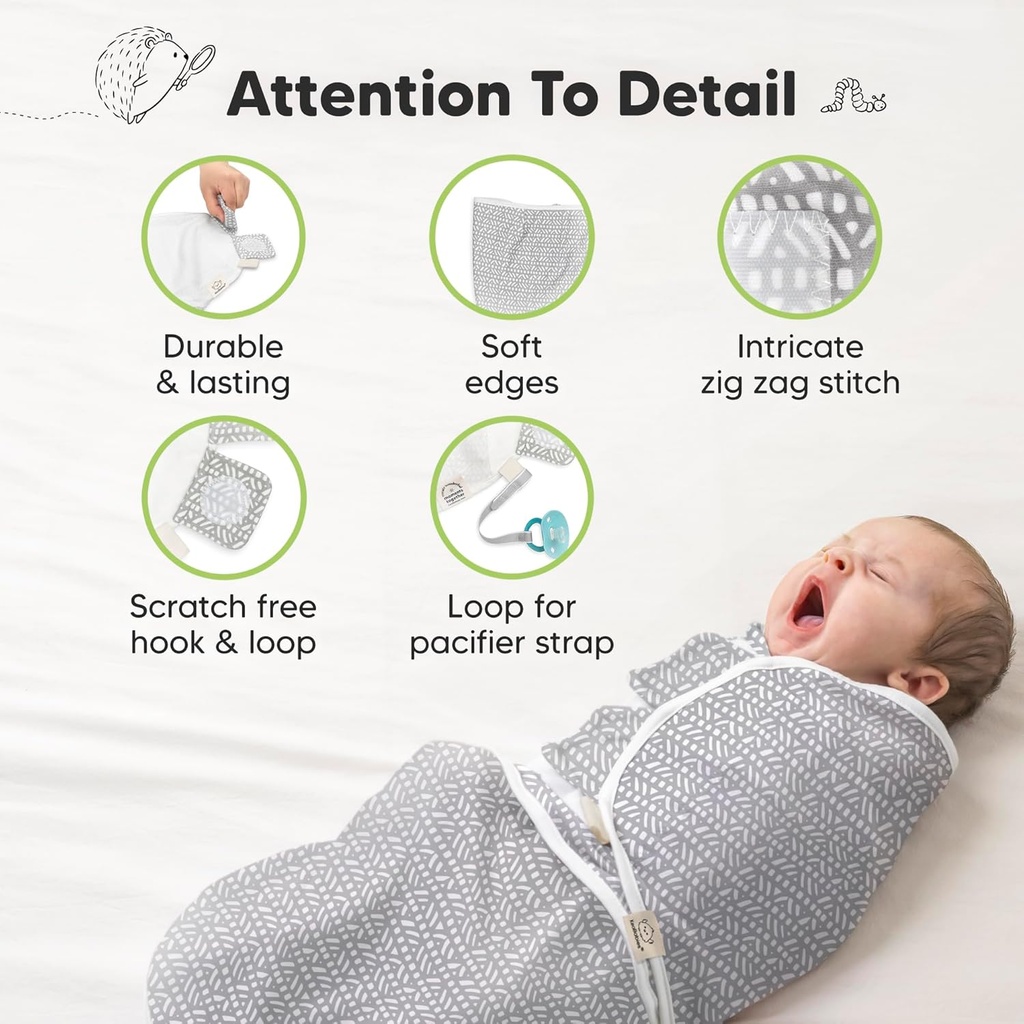 Paquete de 3 Sacos de Dormir Orgánicos para Recién Nacido - KeaBabies
