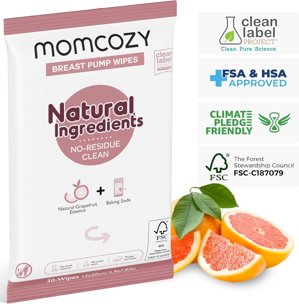 Toallitas Naturales para Extractor de Leche - Momcozy