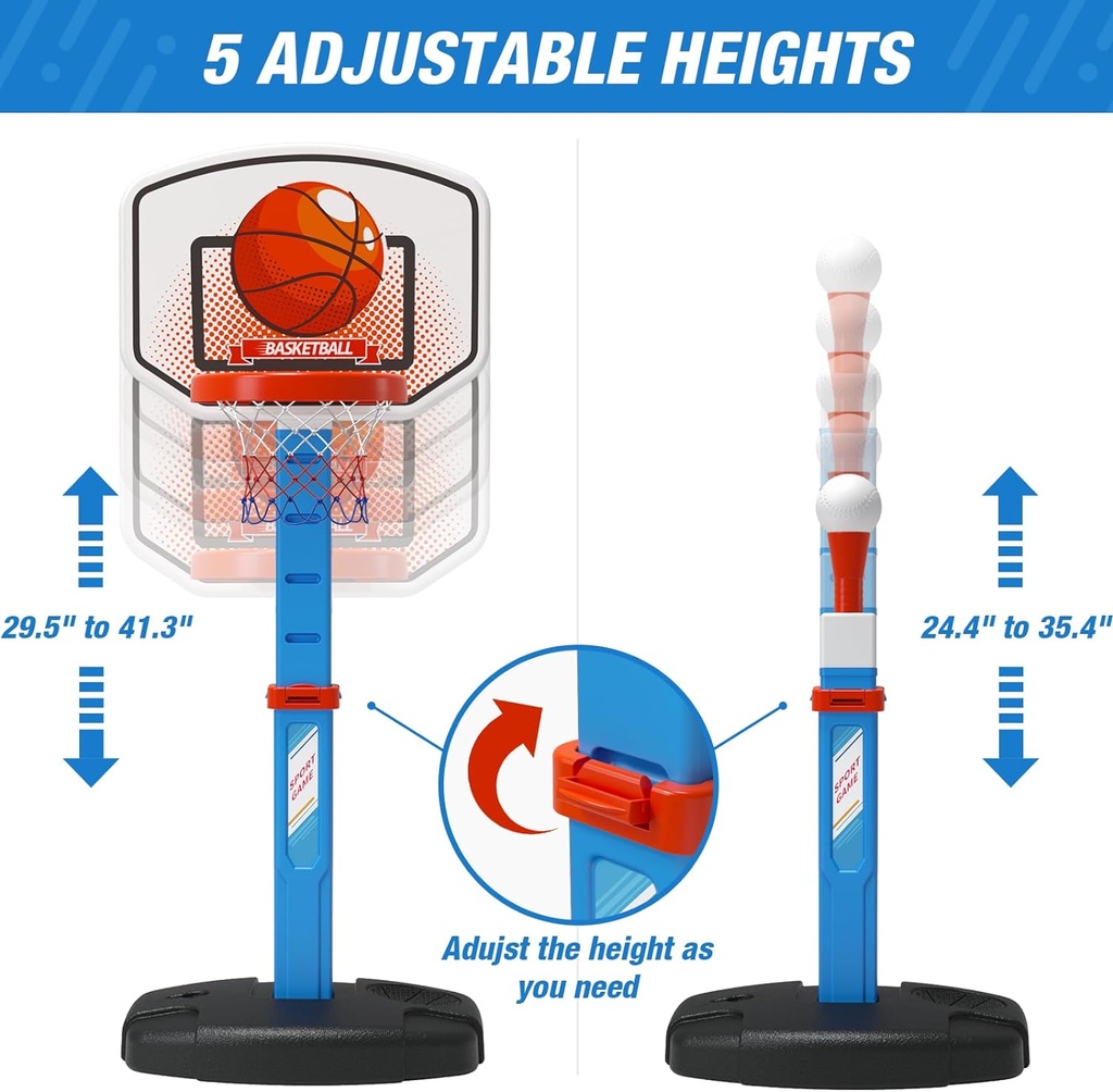 Juego de aro de baloncesto y beisbol - HYES