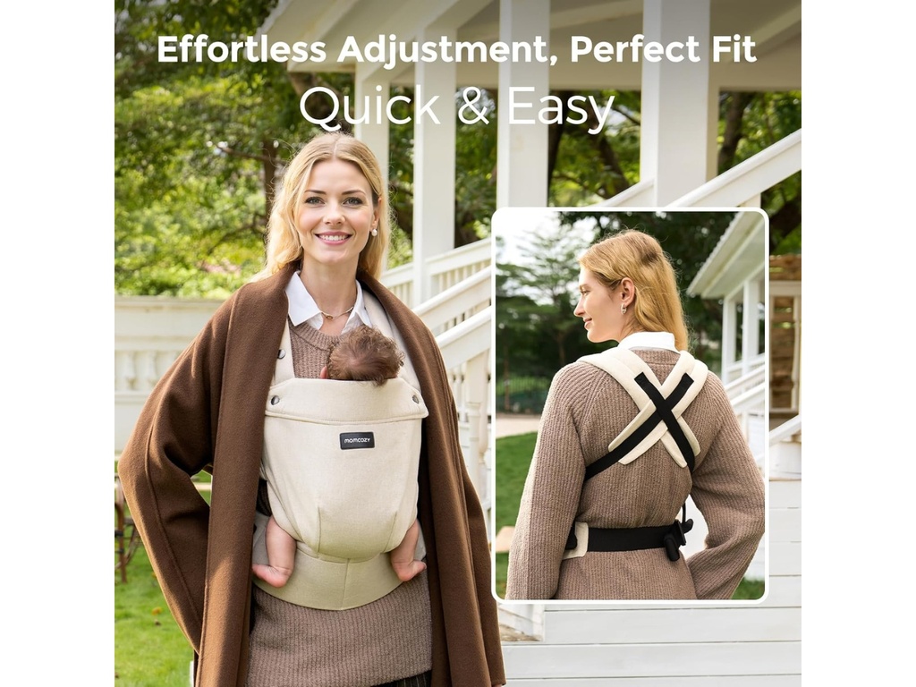 Portabebés Ergonómico de Algodón y Lino Natural