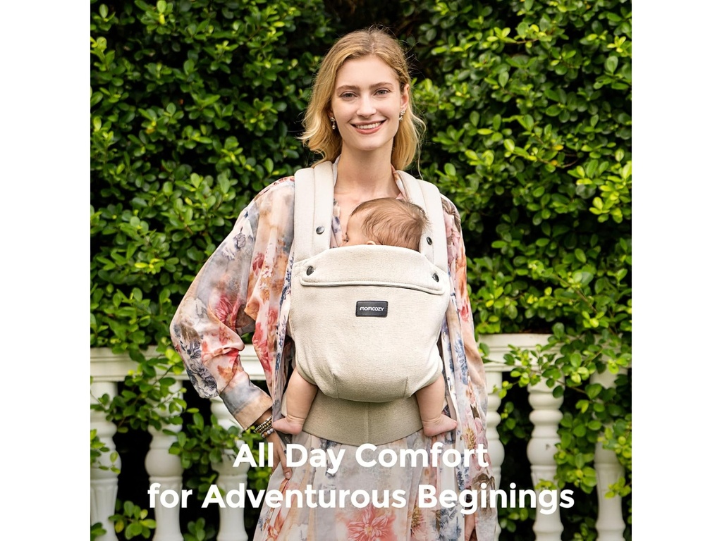 Portabebés Ergonómico de Algodón y Lino Natural