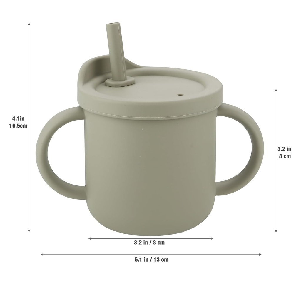 Set 2 en 1 de Vasos de Entrenamiento con Pajilla + Snack Cup