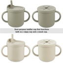 Set 2 en 1 de Vasos de Entrenamiento con Pajilla + Snack Cup