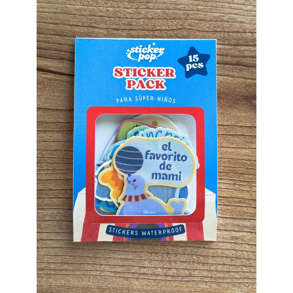 Pack de 15 Stickers Vinil Waterproof Sticker Pop