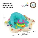 Colchoneta Inflable para Bebé con Respaldo y Anillos Apilables - Hoovy