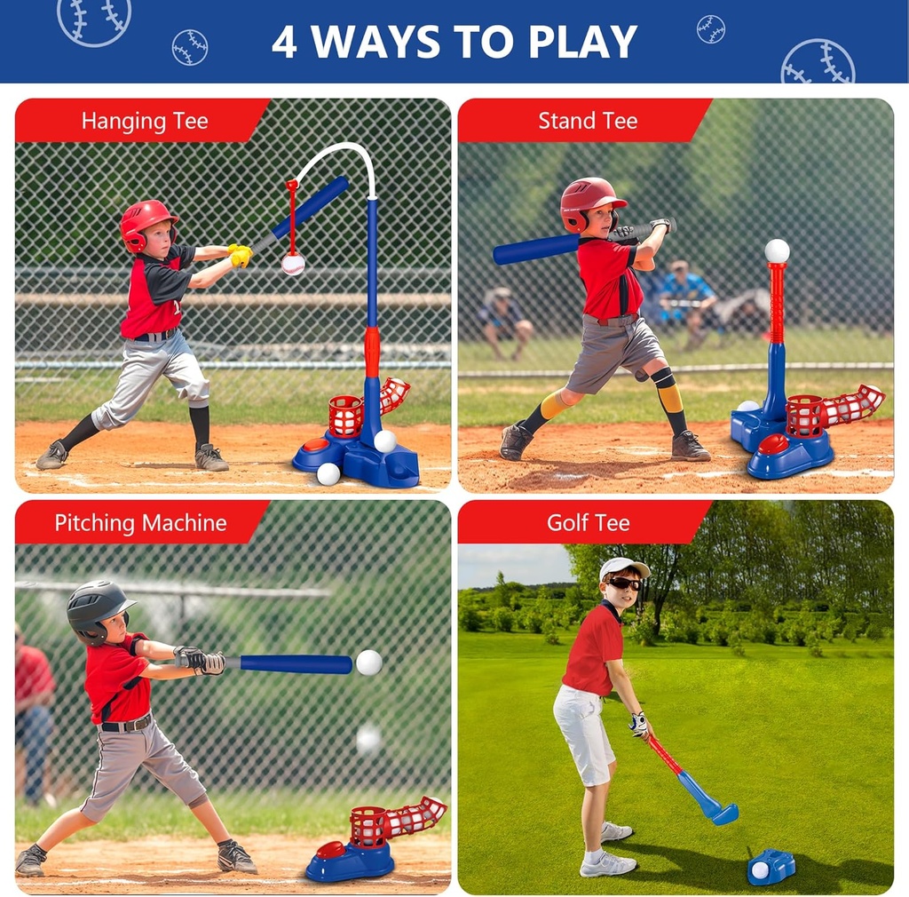 Juego de pelota 4 en 1 beisbol y golf – Imagifun