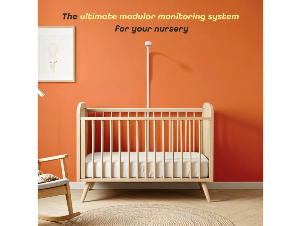 Monitor de Bebé Portátil 2K con IA y Pantalla HD GoBaby AI - Hubble Connected