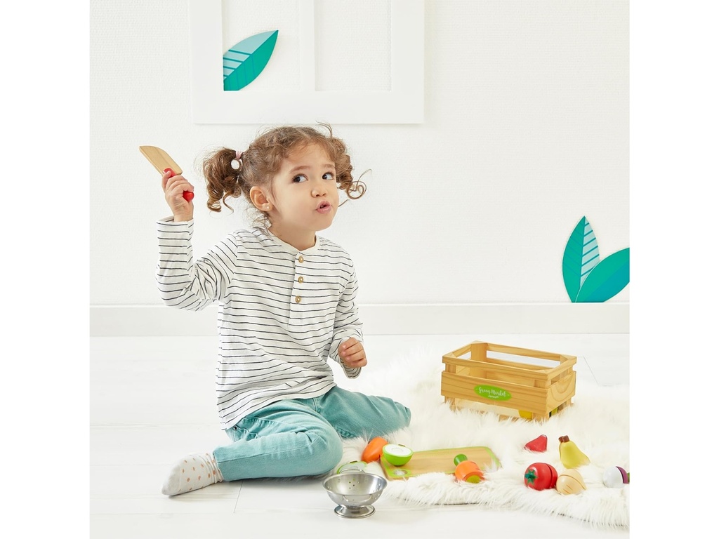 Set de Frutas y Verduras de Madera para Cortar - Janod