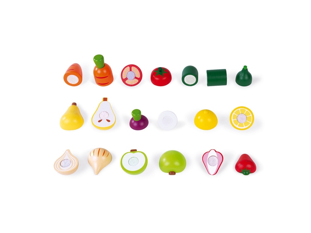 Set de Frutas y Verduras de Madera para Cortar - Janod