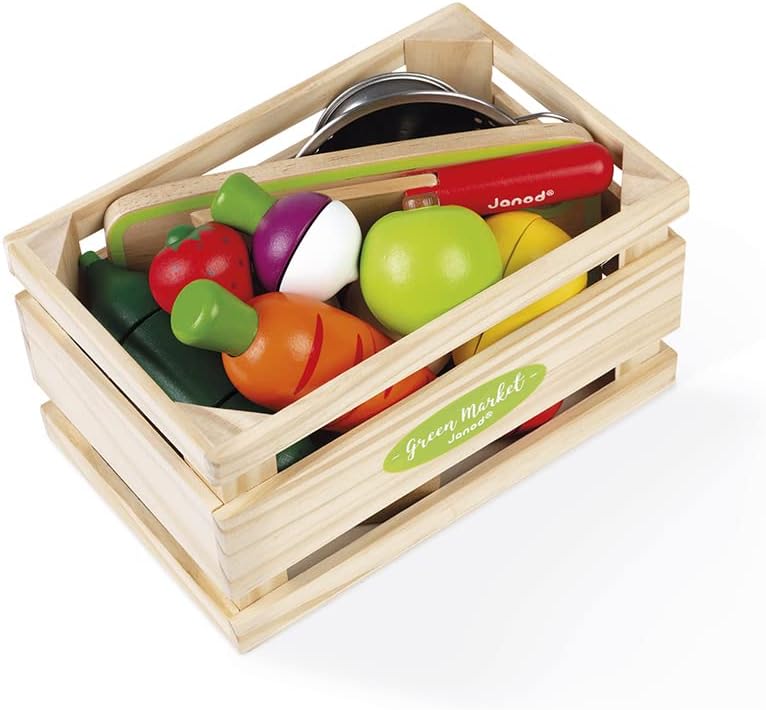 Set de Frutas y Verduras de Madera para Cortar - Janod