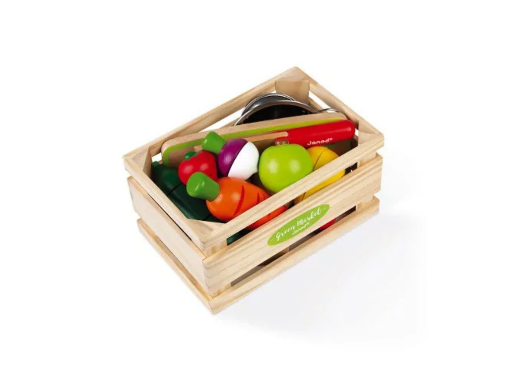 Set de Frutas y Verduras de Madera para Cortar - Janod