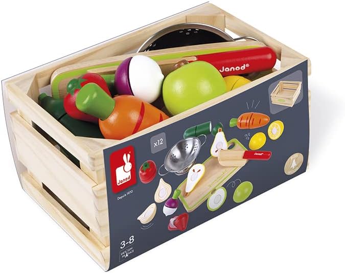 Set de Frutas y Verduras de Madera para Cortar - Janod
