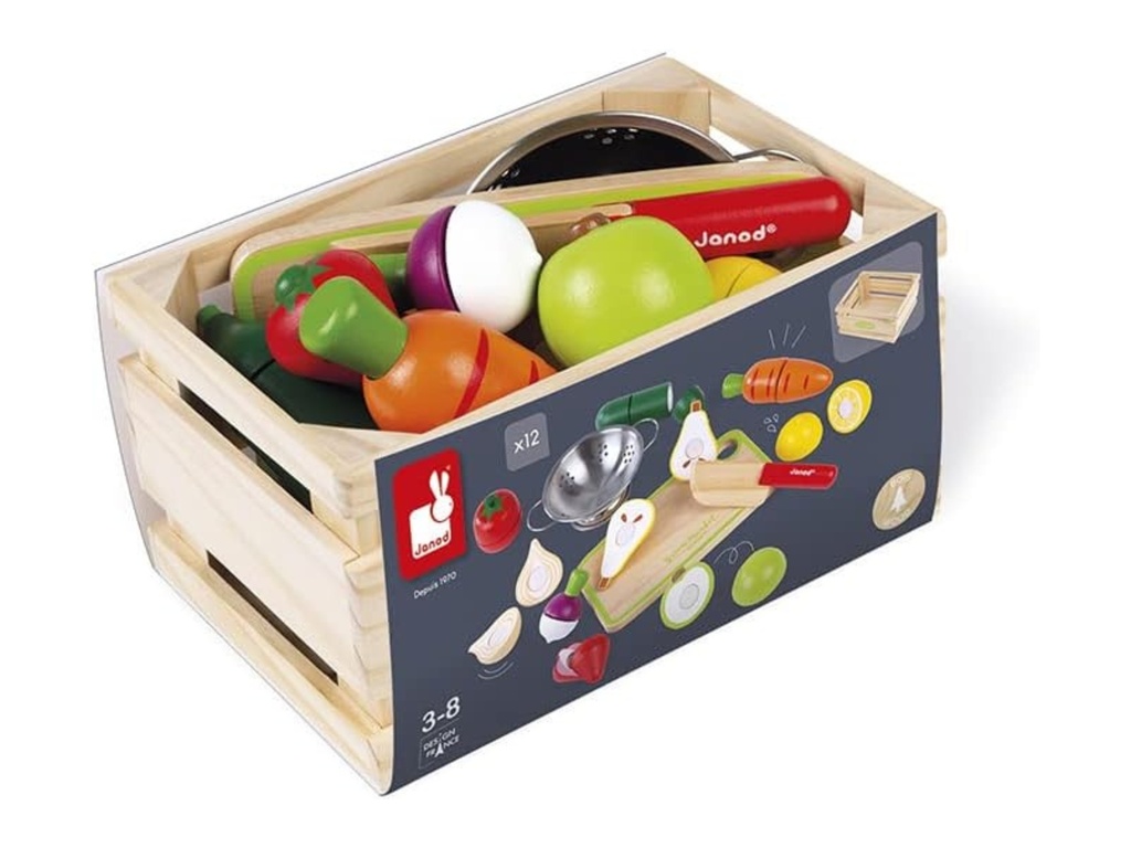 Set de Frutas y Verduras de Madera para Cortar - Janod