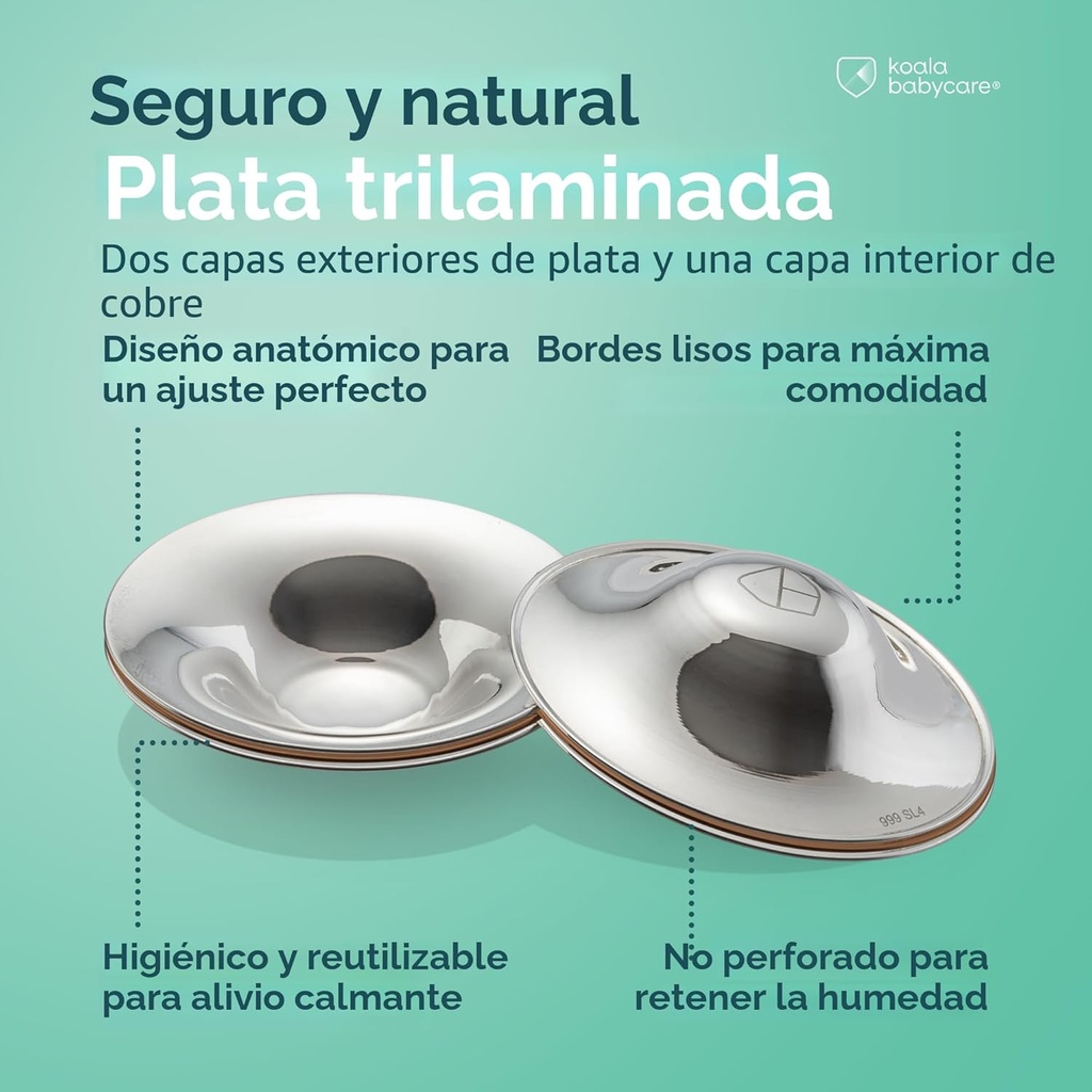 Protectores de Plata para Lactancia Materna - Koala Babycare