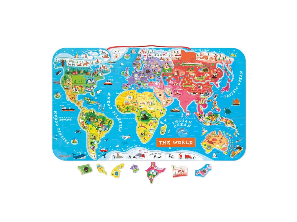 Rompecabezas Magnético del Mapa del Mundo - Janod