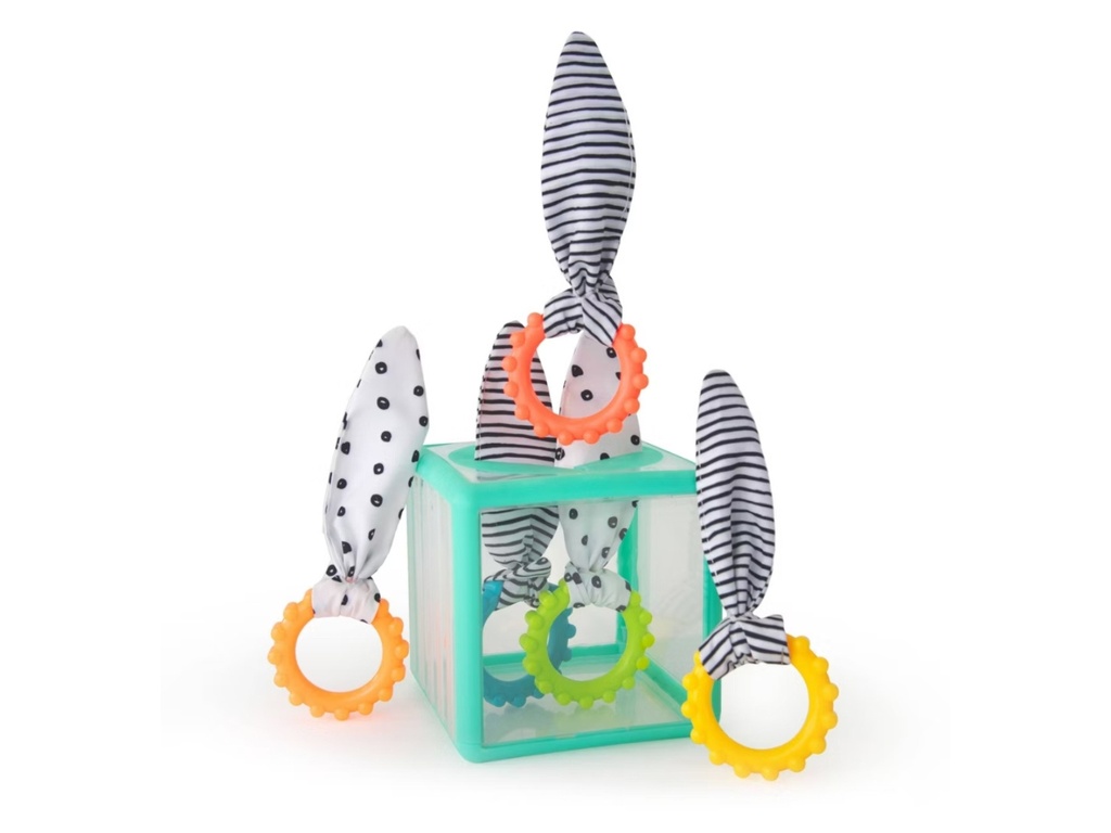 Caja Sensorial de Aros con Pañuelo - Sassy Toys