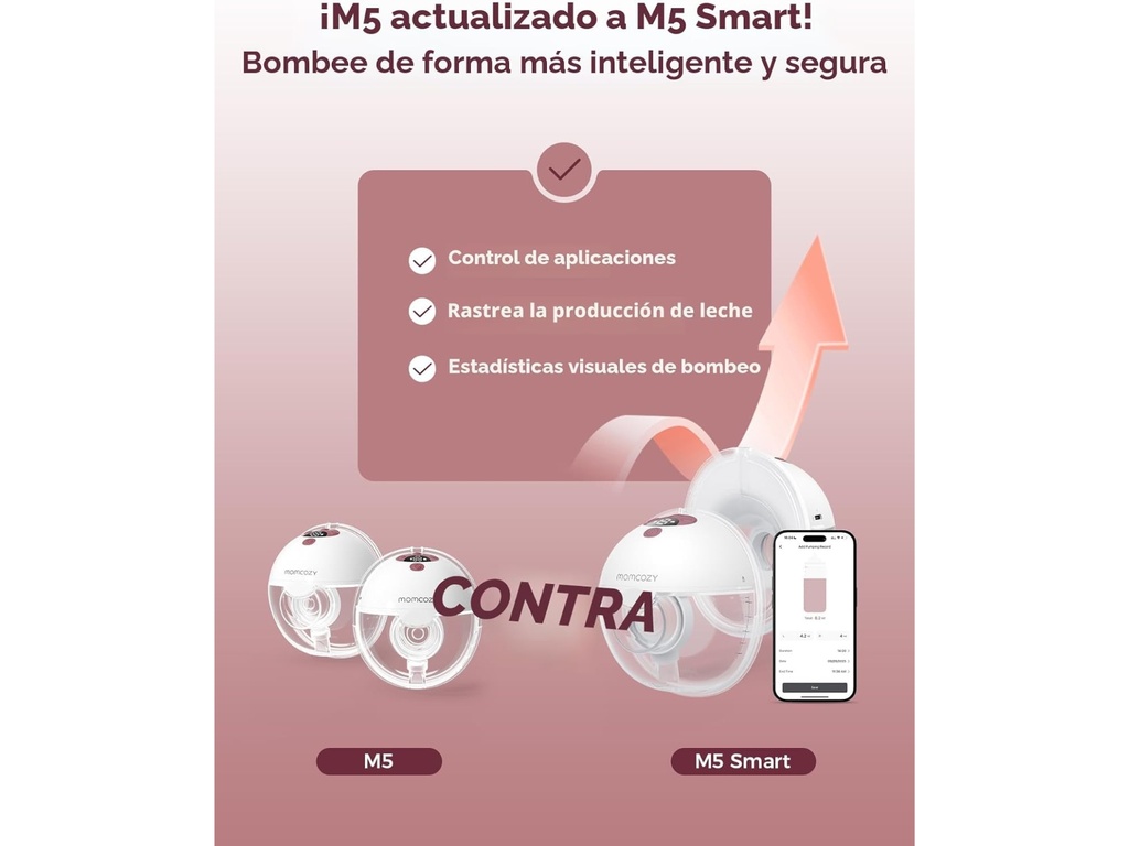 Extractor manos libres (2) con Control desde App M5 Smart - Momcozy